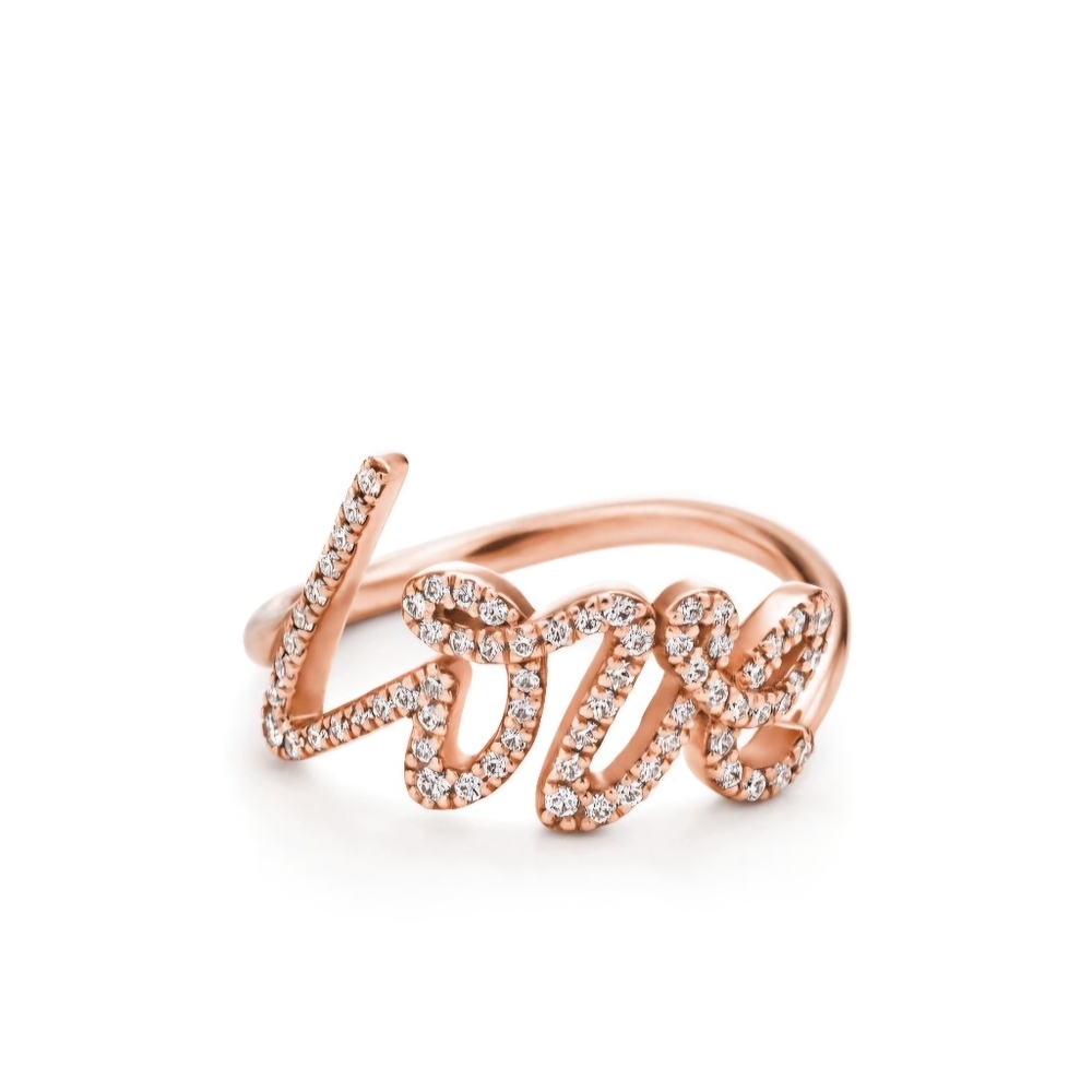 Tiffany and company Graffiti Love diamond ring 18kt rose gold Paloma Picasso